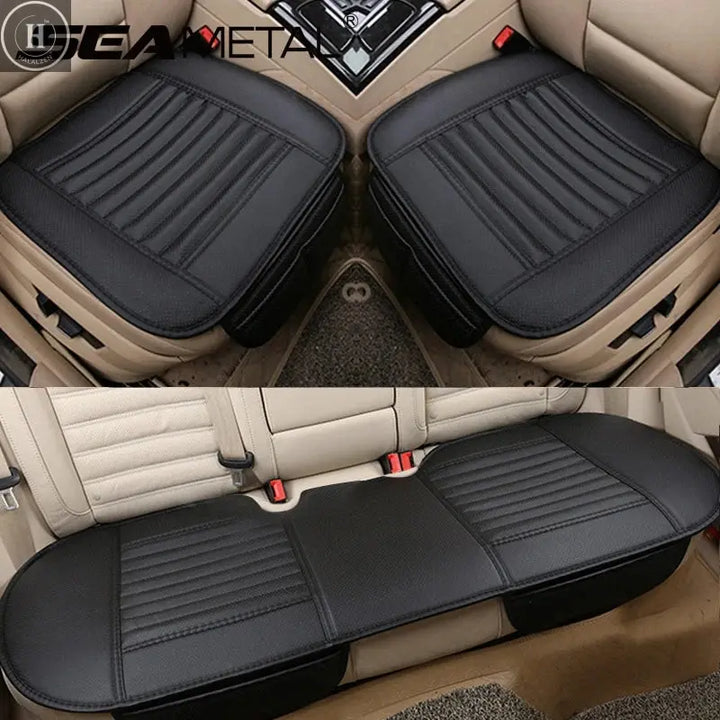 SEAMETAL Four Season Car Seat Cover PU Leather Seat Cushion Universal Breathable Seats Cover Protector Pad Interior Accessories HALALZEN