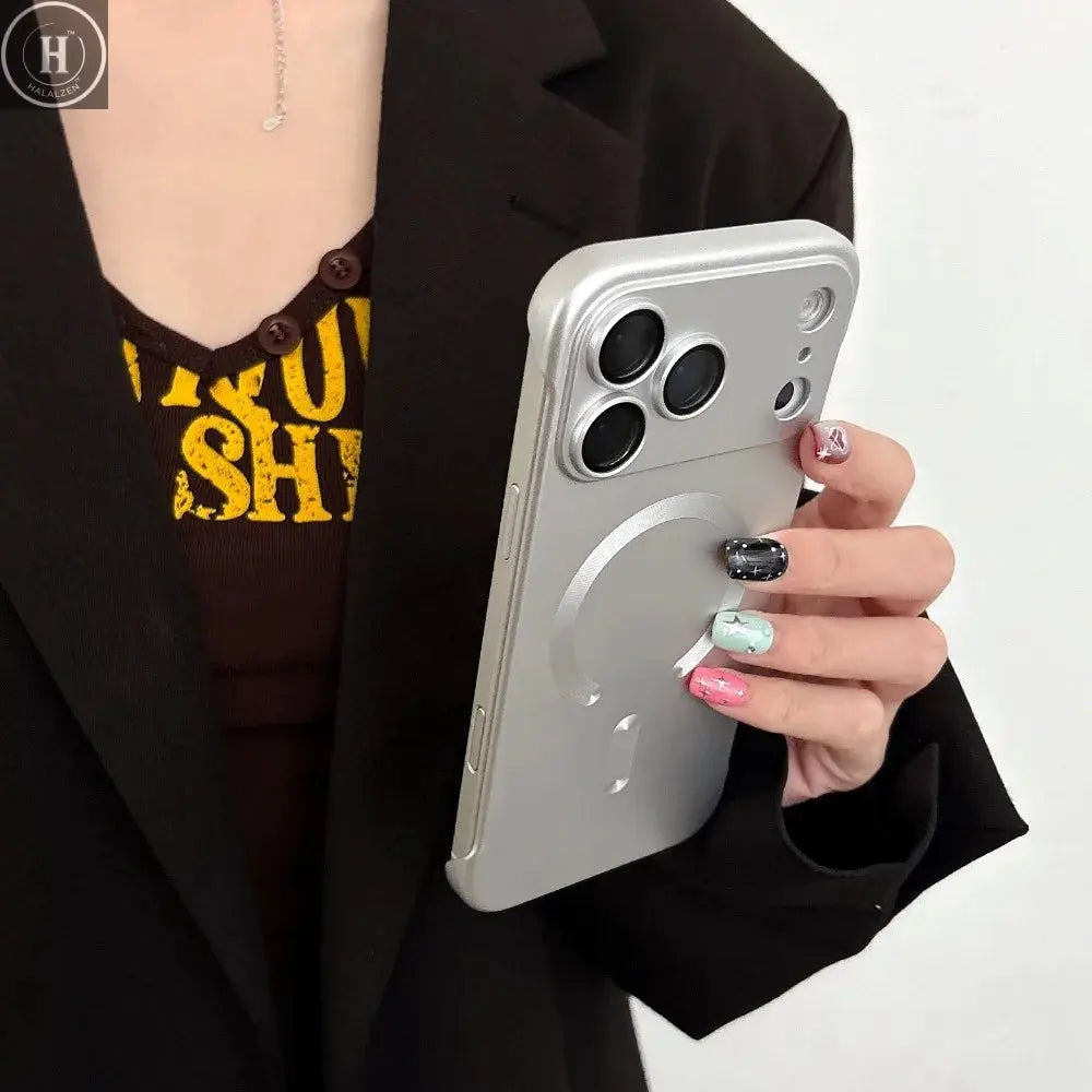 Ultra Thin Matte Magnetic Cover For iPhone 17 Air 16 15 14 Plus 13 12 11 17 Pro Max For Magsafe Charging Frameless PC Phone Case Halalzen UK