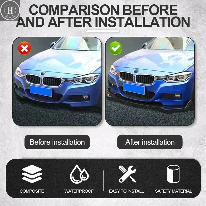 Hot Sell 5pcs Upgraded Front Bumper Shovel with Stepped Design High-Quality ABS Material Car Accsesories Accessory HALALZEN