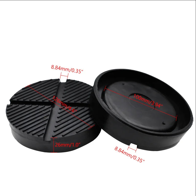 Universal Rubber Jack Pad Support Pinch Weld Slotted Floor Frame Rail Adapter Car Removal Repair Tool Rubber Block Floor Jack