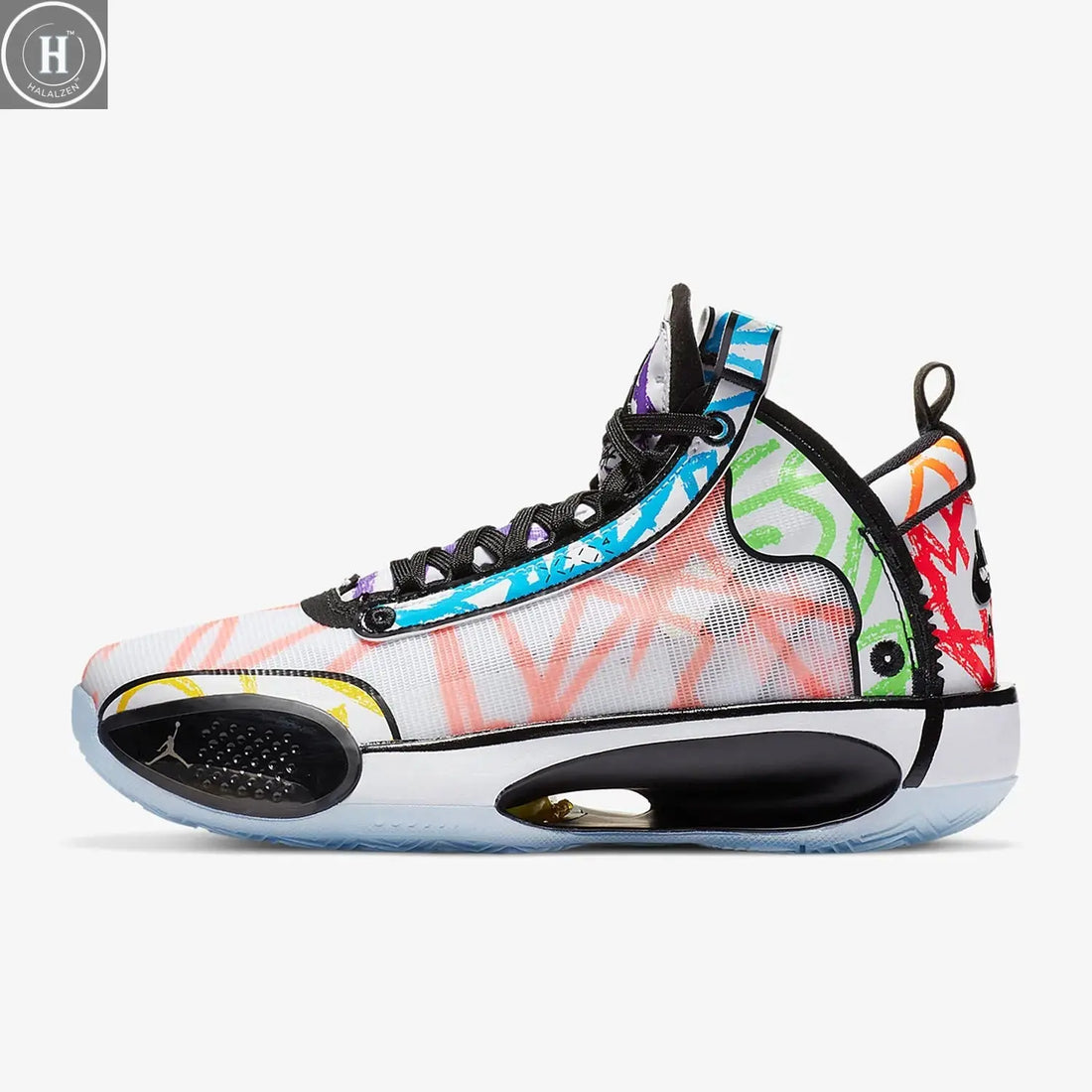 Nike genuine JORDAN GS women's large children's shock-absorbing sports basketball shoes DA4450-100 HALALZEN