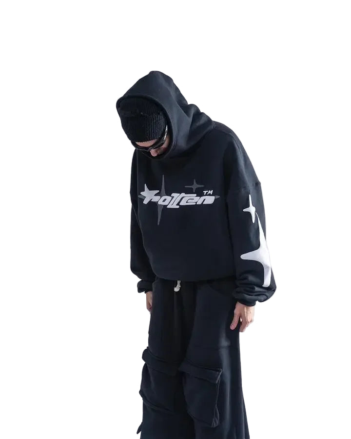 Streetwear Oversized Hoodie Clothing Harajuku Hip Hop Letter Goth Print Pullover Sweatshirt Casual Gothic Y2K Hoodie