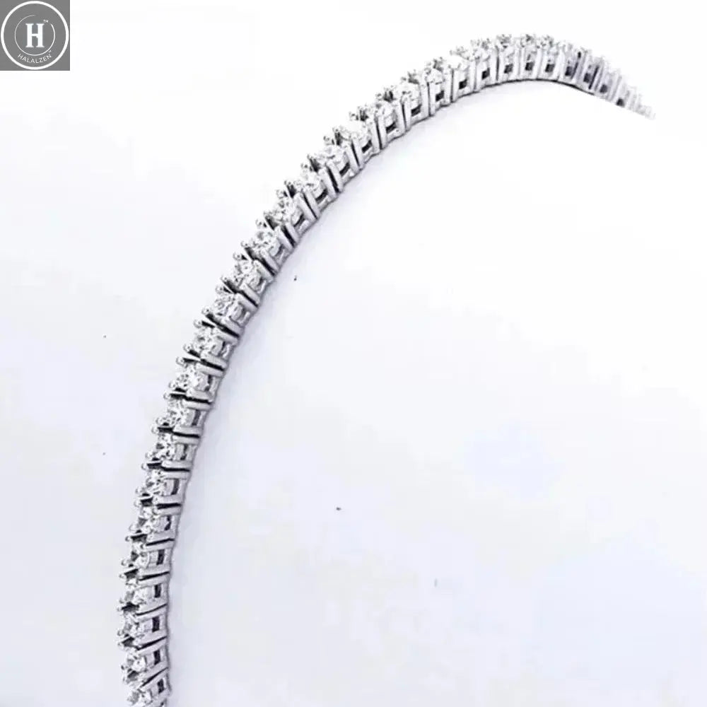 925 Sterling Silver Bracelet 16CM To 19CM Tennis Bracelet 2.5MM Zirconia Anniversary Gift HALALZEN