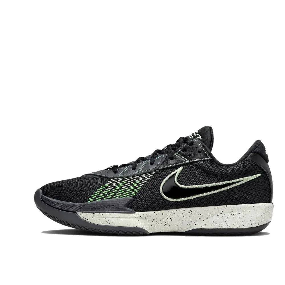 Nike Air Zoom G.T. Cut Academy Men's Low Top Basketball Shoes Comfortable Shock Absorbing Athletic Shoes Gray and White Colorway