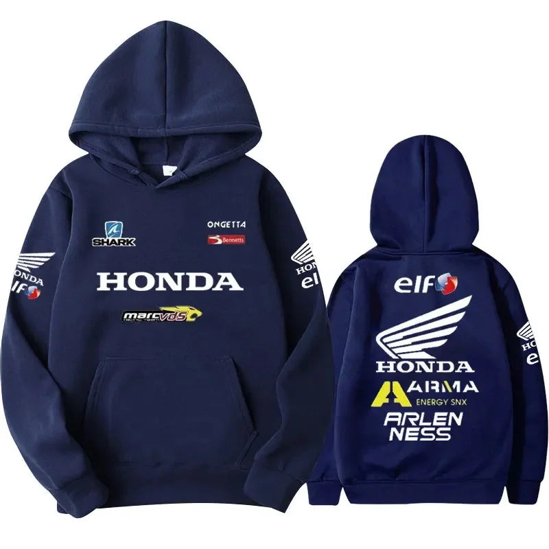 Honda Logo Motorcycle Hoodie Outdoor Riding Jacket, Honda Motorcycle Race, All-season Fan Clothing, Men's Wear