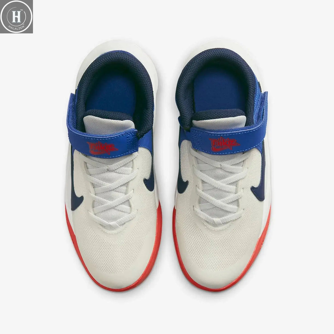 Nike genuine (GS) women's and children's sports shock-absorbing Velcro basketball shoes DD7303-103 HALALZEN