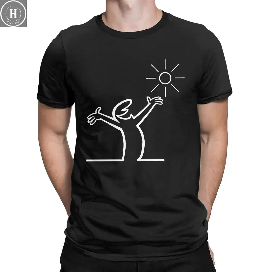 Fun La Linea Summer Sun T-Shirts Men Round Neck 100% Cotton T Shirt Badum Linus Lineman Short Sleeve Tees 6XL Tops Streetwear HALALZEN