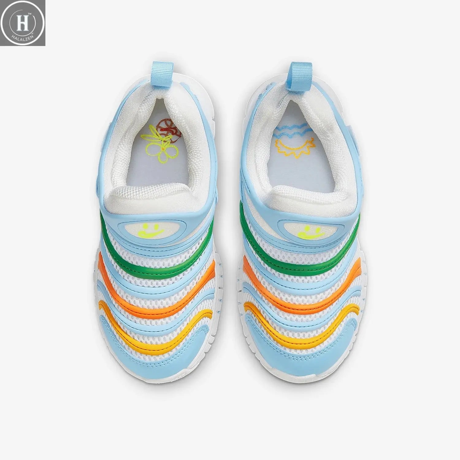 Nike Authentic Dynamo Free BR PS Small Kids' Large Mesh Sports Shoes HF5749-101 HALALZEN