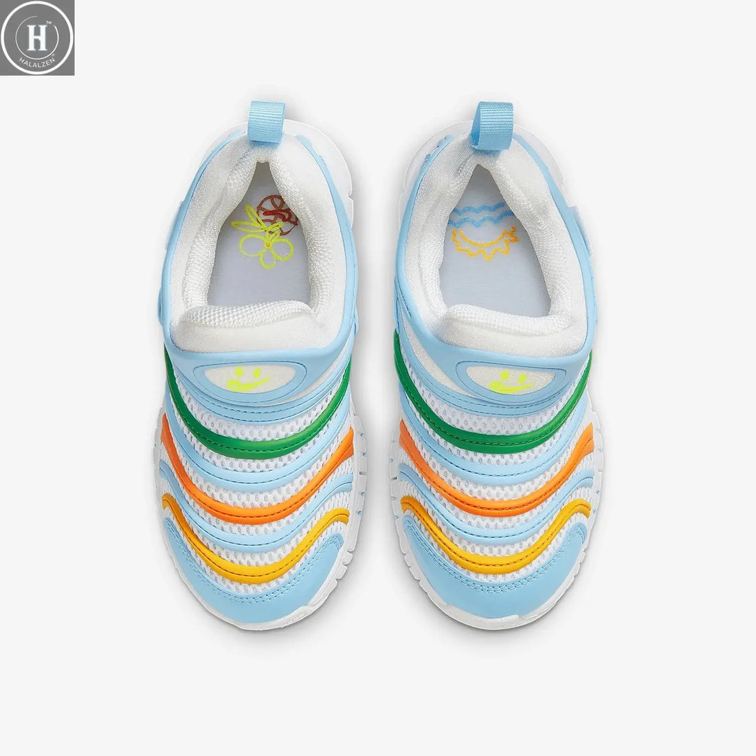 Nike Authentic Dynamo Free BR PS Small Kids' Large Mesh Sports Shoes HF5749-101 HALALZEN