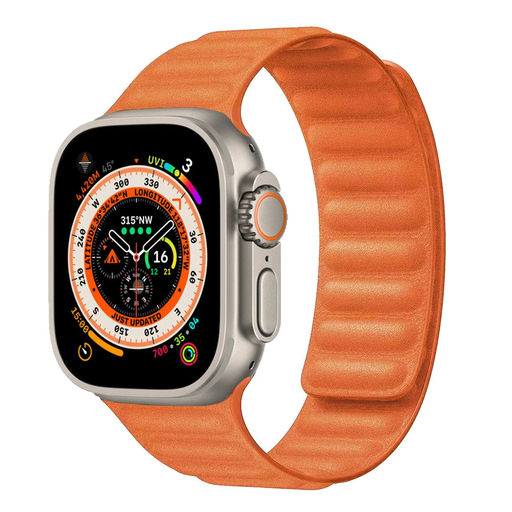 FineWoven strap For Apple Watch Band Ultra 2 49mm 44mm 40mm 45mm 41 46mm Magnetic loop correa bracelet iWatch Series 9 8 SE 7 10