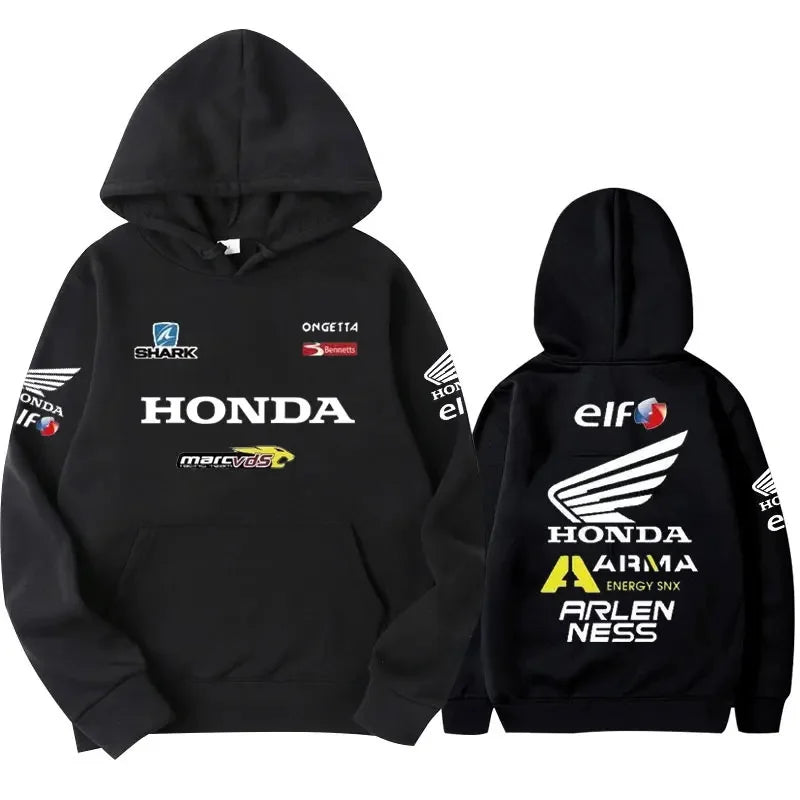 Honda Logo Motorcycle Hoodie Outdoor Riding Jacket, Honda Motorcycle Race, All-season Fan Clothing, Men's Wear