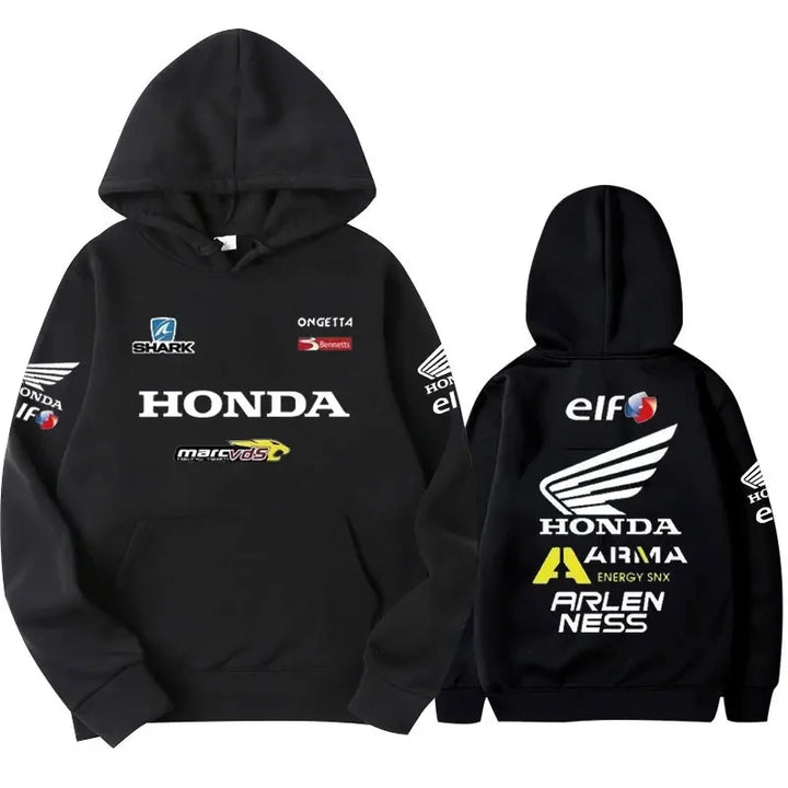 Honda Logo Motorcycle Hoodie Outdoor Riding Jacket, Honda Motorcycle Race, All-season Fan Clothing, Men's Wear