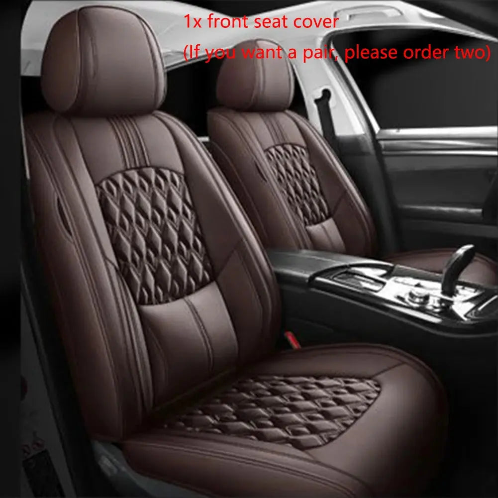 SOGLOTY Four Season Car Seat Cover PU Leather Seat Cushion Universal Breathable Seats Cover Protector Pad Interior Accessories HALALZEN