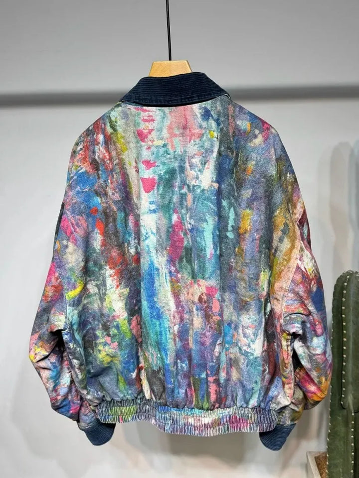 Fashion Hip Hop Mesn Camouflage Denim Jacket Patchwork Lapel Loose Fit Personality Spring Street Long Sleeve Casual Coat Male