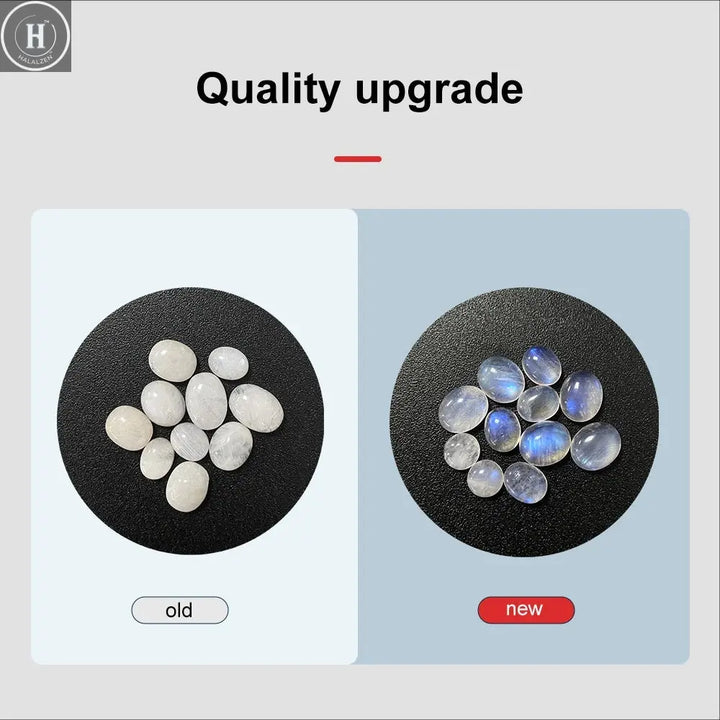 Vintage 925 Silver Ring Natural Moonstone Flower Ring 925 Hollow Eye Shape Round Sun And Moon Ring Fine Jewelry for Women Men HALALZEN