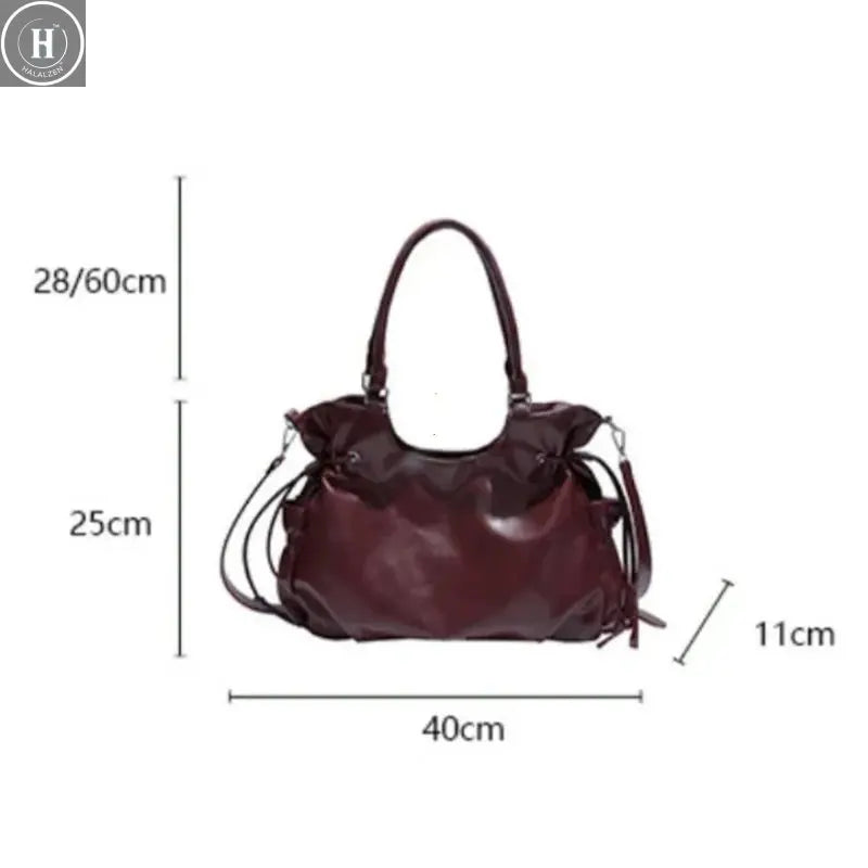 Fashionable Brand Design Tote Bag New Retro Shoulder Bag Casual Large-capacity Crossbody Bags Light Luxury High-end Women's Bags HALALZEN
