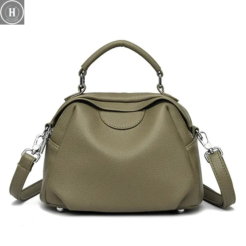High Quality Soft Leather Tote Bag Fashion Women Shoulder Messenger Bag Large Capacity Wear-resistant Bag Luxury Handbag Sac HALALZEN