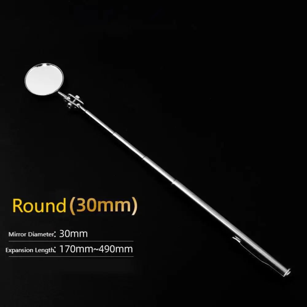 New Extendible Inspection Rotatable Mirror Stainless Steel Square Angle Telescopic Mirror Round Retractable Mirror Automotive