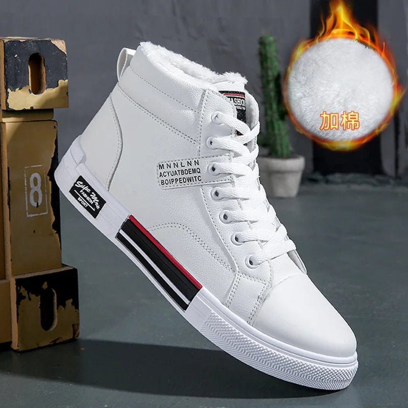 High-Top Casual Shoes for Men Non-Slip Student Male Sneakers New Winter Footwear