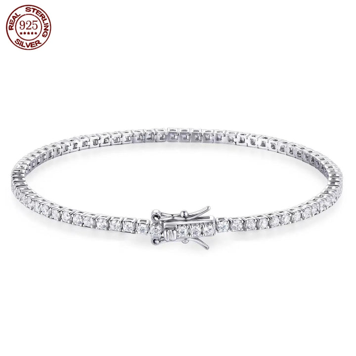 Factory Price D VVS1 Moissanite Tennis Bracelet S925 Sterling Silver Plated 18k Gold with GRA Bracelets for Women Man Jewelry