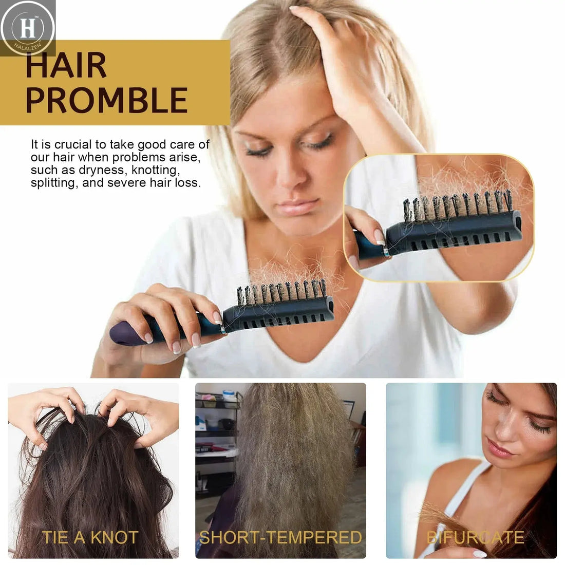 Magical Hair Mask Softens Frizz Repairs Damage Fine Hair Anti-loss Smooth Shiny Hair Collagen Deep Moisturizing Hairs Care 100g HALALZEN