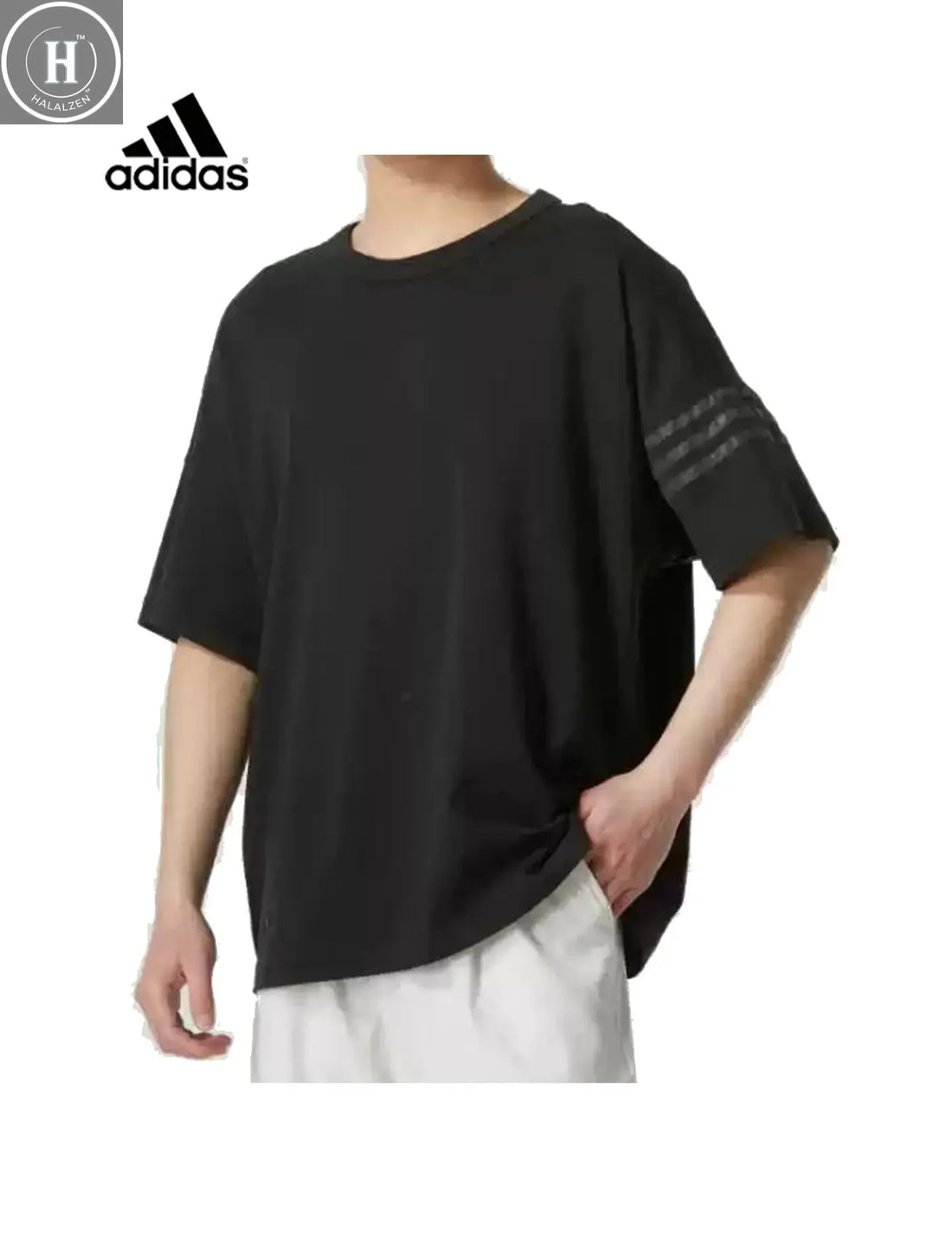 adidas Originals Men's Summer Minimal Loose Fit Short Sleeve T-Shirt IR9452 HALALZEN