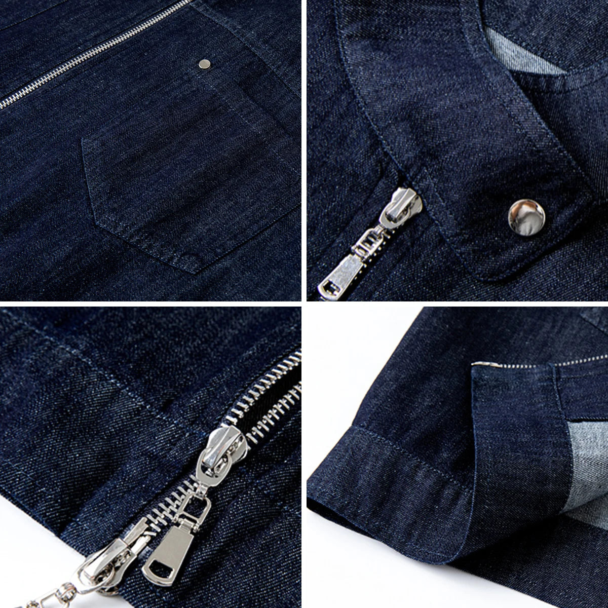 VIMLY Blue Denim Jackets Women Stand-up Collar Short Jeans Jacket Ladies 2025 Spring Autumn Zipper Loose Outerwear Woman A0616