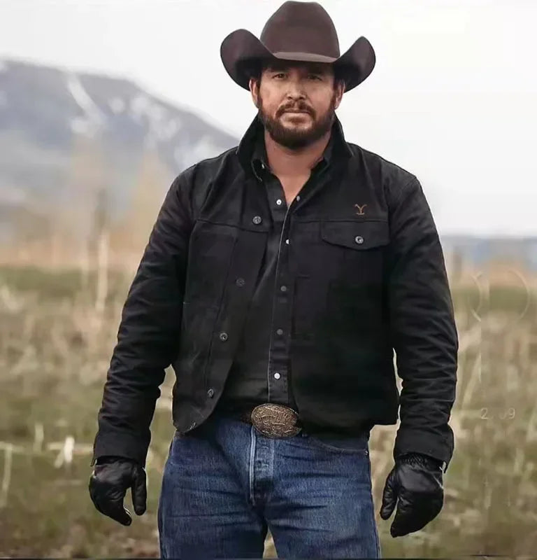 Black Cotton Jacket Men's Jean Jacket 5XL Cotton Denim Autumn Winter Jacket Male Jean Coats Men Cowboy Jackets