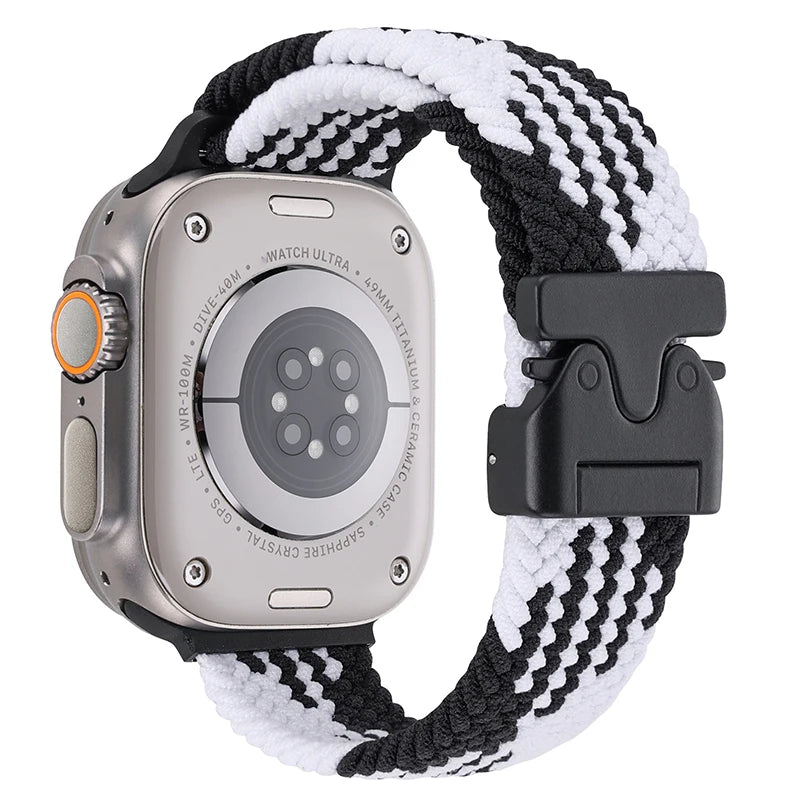 Parachute Braided Strap For Apple Watch Ultra 3/2 Band 49mm 46mm 45mm 42mm 44mm 41mm Nylon Bracelet iWatch 11 10 9 8 7 6 SE Belt