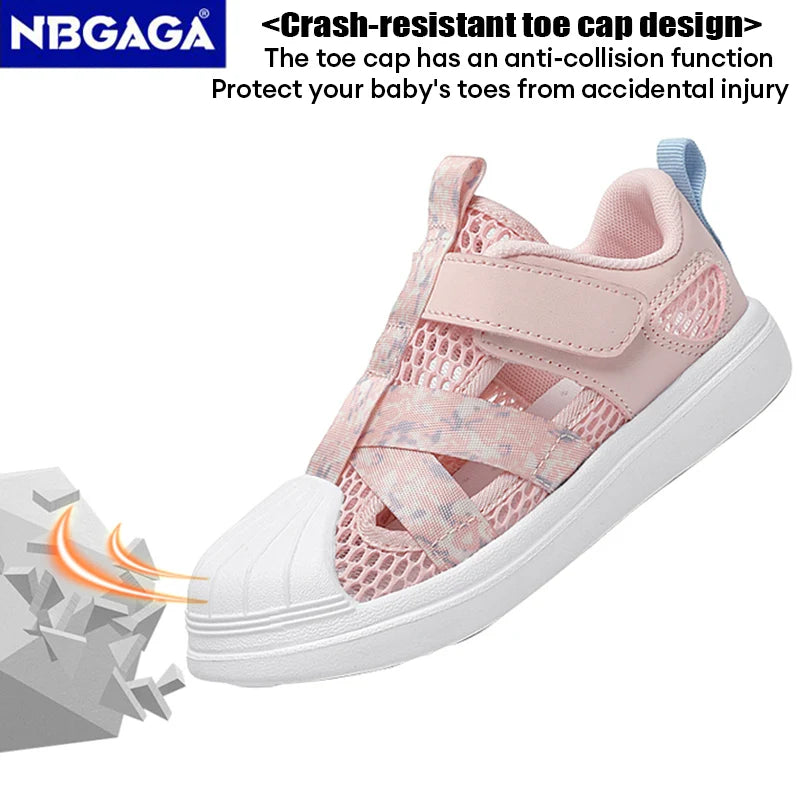 Summer Breathable Kids Sandals Boy and Girl Fashion Sneakers Lightweight Non Slip Walking Shoes Comfortable Sport Shoes