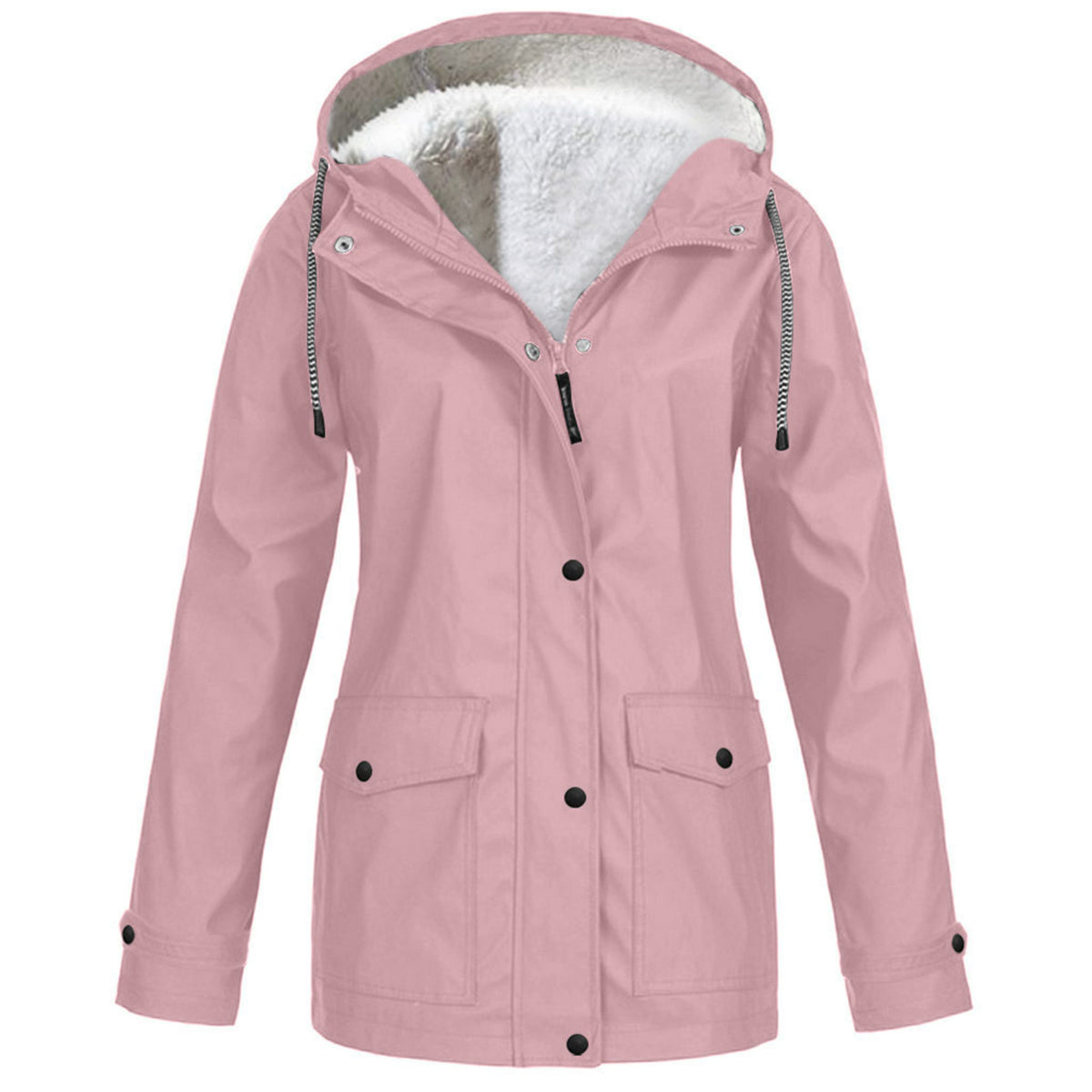 Ladies Autumn And Winter  Jacket Outdoor Waterproof Hoodie Long Coat Waterproof Overcoat For Winter Outdoor