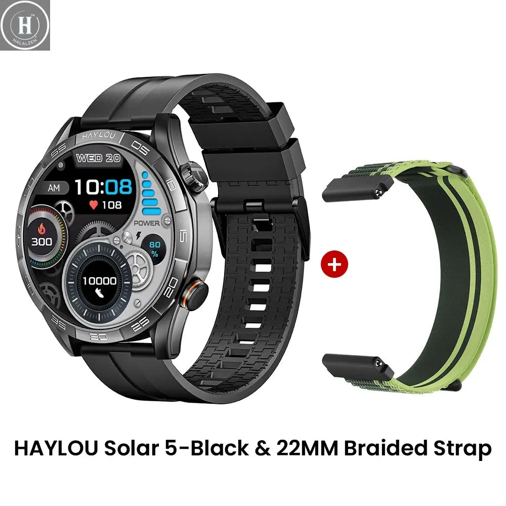 HAYLOU Solar 5 Voice Calling Smartwatch 1.58'' AMOLED Display 60Hz Smart Watch 24H Health Monitoring Sports Smartwatch for Men HALALZEN