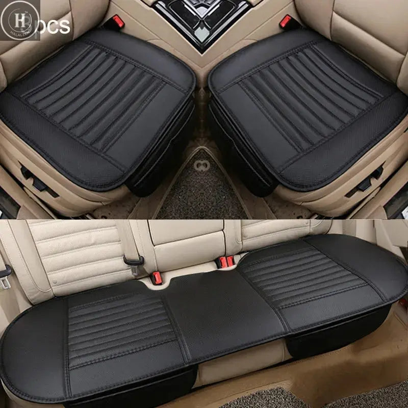 SEAMETAL Four Season Car Seat Cover PU Leather Seat Cushion Universal Breathable Seats Cover Protector Pad Interior Accessories HALALZEN