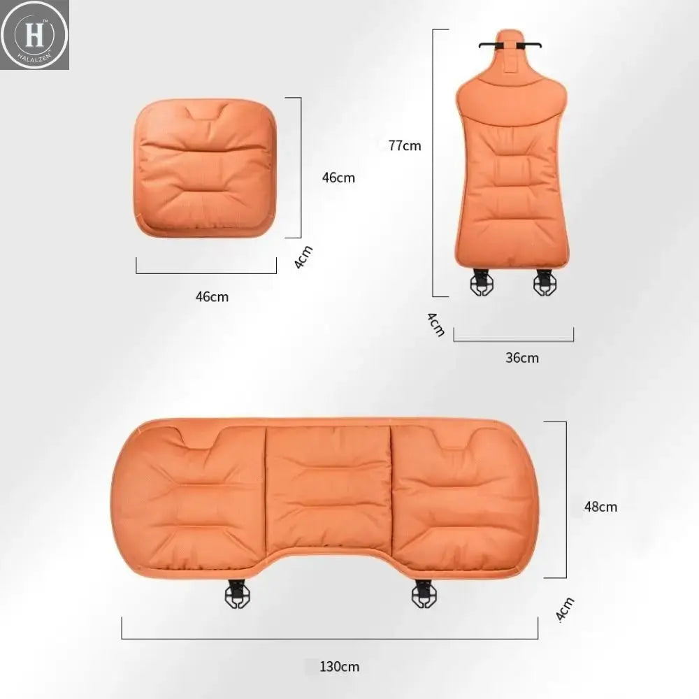 Non-slip Car Leather Cushion Soft Good Breathability Ventilated Four-season Cushion Universal Cotton Auto Seat Cushion Travel HALALZEN