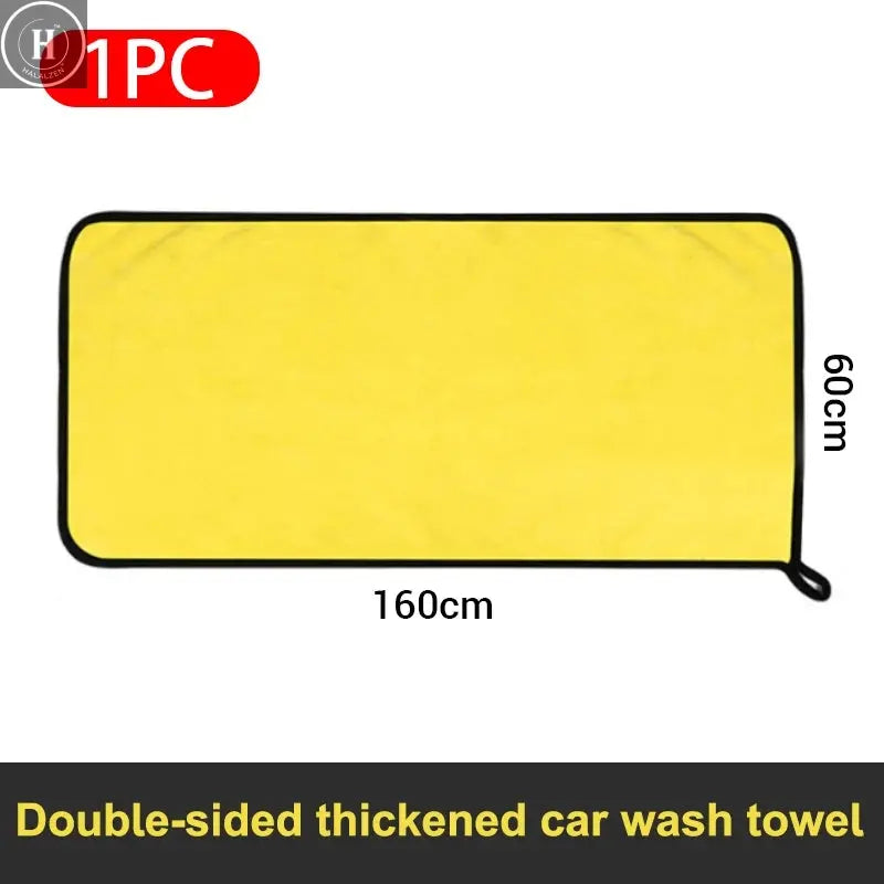 SEAMETAL Microfiber Car Wash Towel Ultra-Soft Scratch-Free Car Cleaning Towel Double-Side 400GSM Drying Cloth High Absorbency HALALZEN