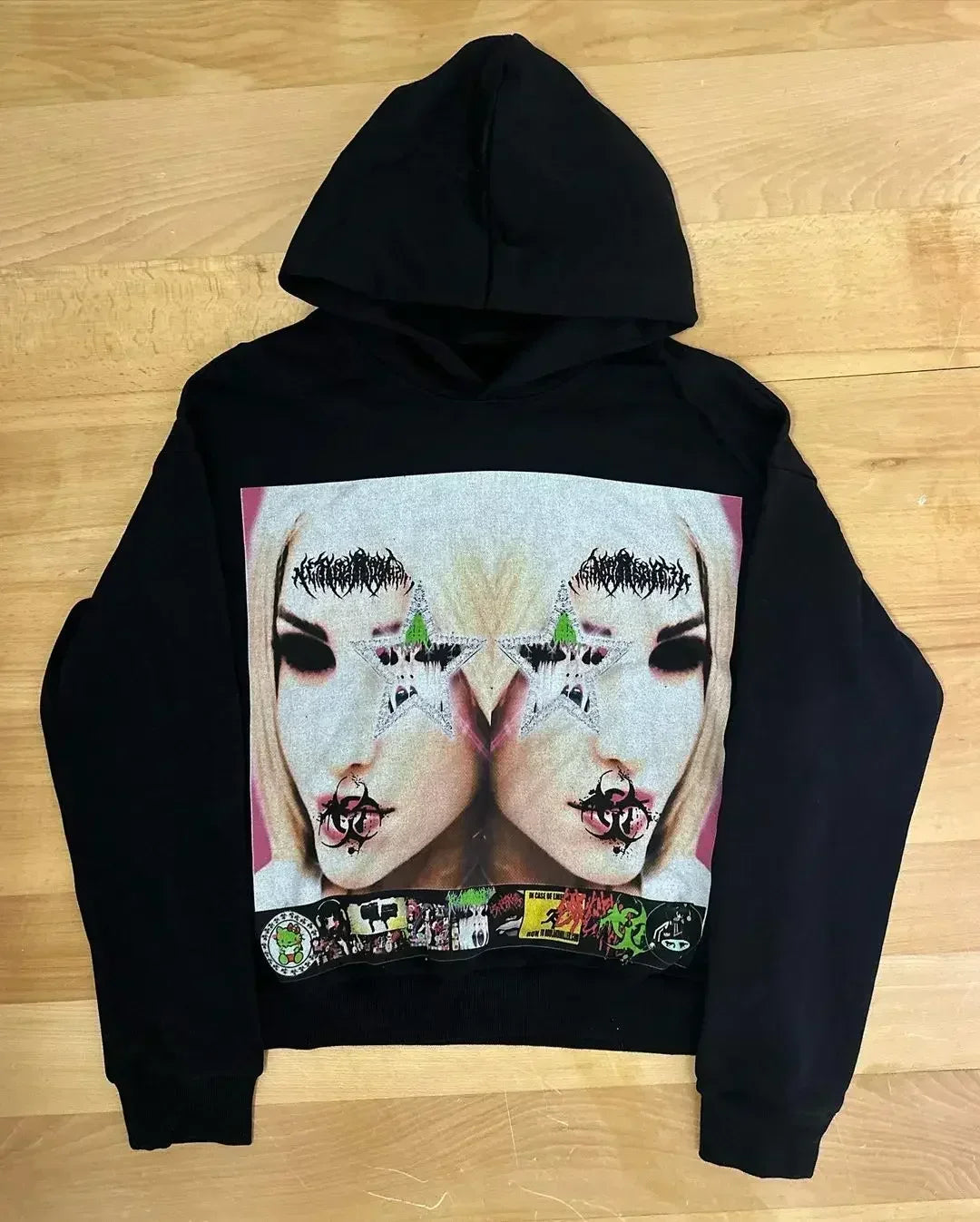 Harajuku Drolandmiller Hoodies Women Goth Streetwear Tops Gothic Grunge Couples Sweatshirt Oversized Hoodie Y2k Clothes