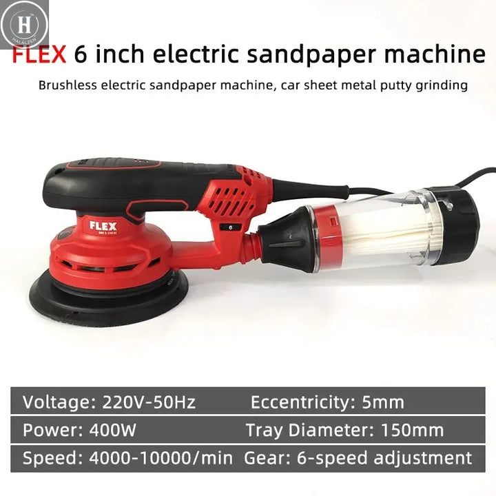 FLEX 400W Electric Car Random Orbital Sander Machine Multi-Function Woodworking Corners Polisher Variable Speed Corded Sanders HALALZEN