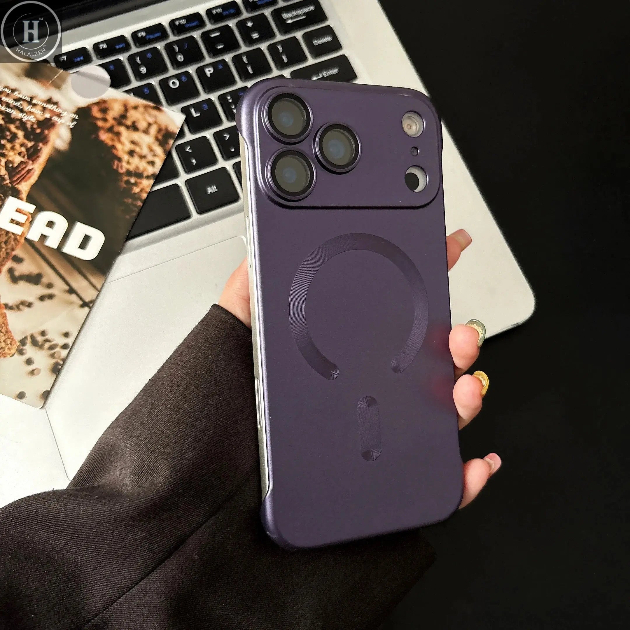 Ultra Thin Matte Magnetic Cover For iPhone 17 Air 16 15 14 Plus 13 12 11 17 Pro Max For Magsafe Charging Frameless PC Phone Case Halalzen UK