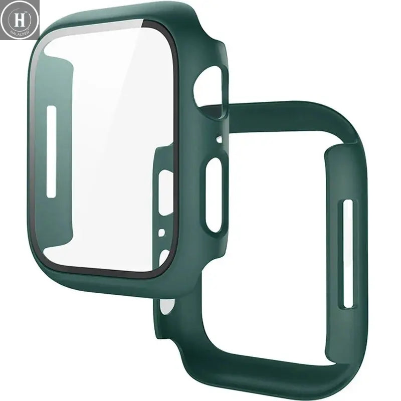 Tempered Glass+Cover For Apple Watch 11 10 9 8 7 46mm 42mm PC Bumper Screen Protector Case iWatch Series 7 6 5 4 SE3 44 40 45mm HALALZEN