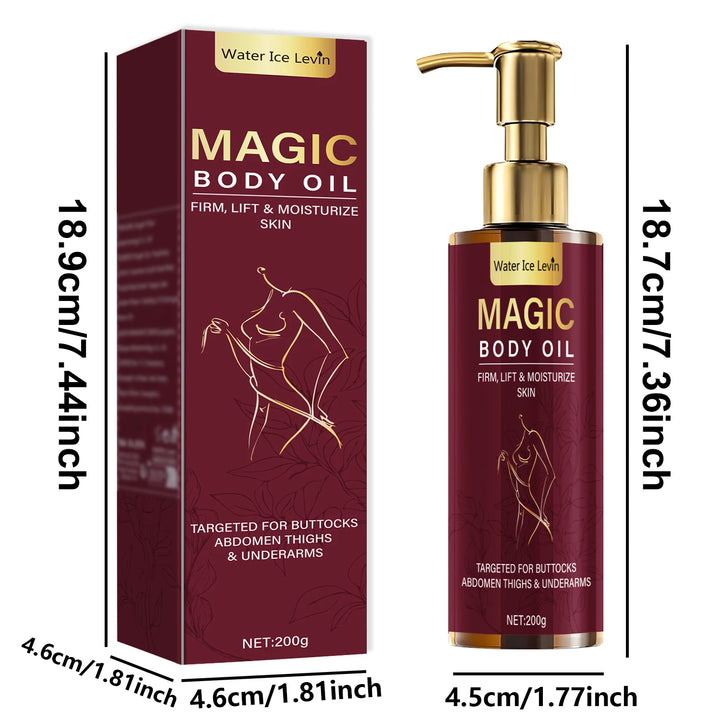 Magic Luxury Body Oil - Moisturizing and Firming Massage Oil Suitable for Skin Types, Non-Greasy, Quick Absorption, Rich in Hyaluronic Acid, Ideal for Gifts