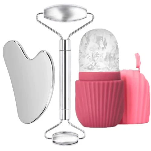 Ice Face Roller &amp; Gua Sha Facial Massage Tool