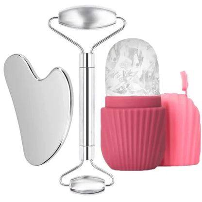 Ice Face Roller &amp; Gua Sha Facial Massage Tool
