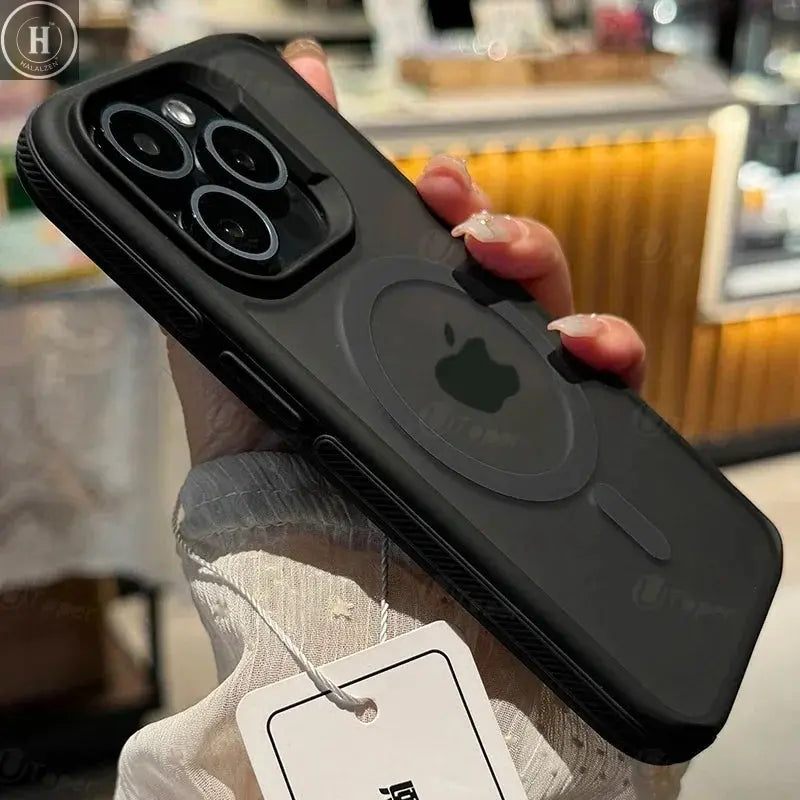 New Bicolor Matte Frosted Magnetic Phone Case For iPhone 17 16 15 14 Plus Pro Max Translucent Shockproof Hard Cover Halalzen UK