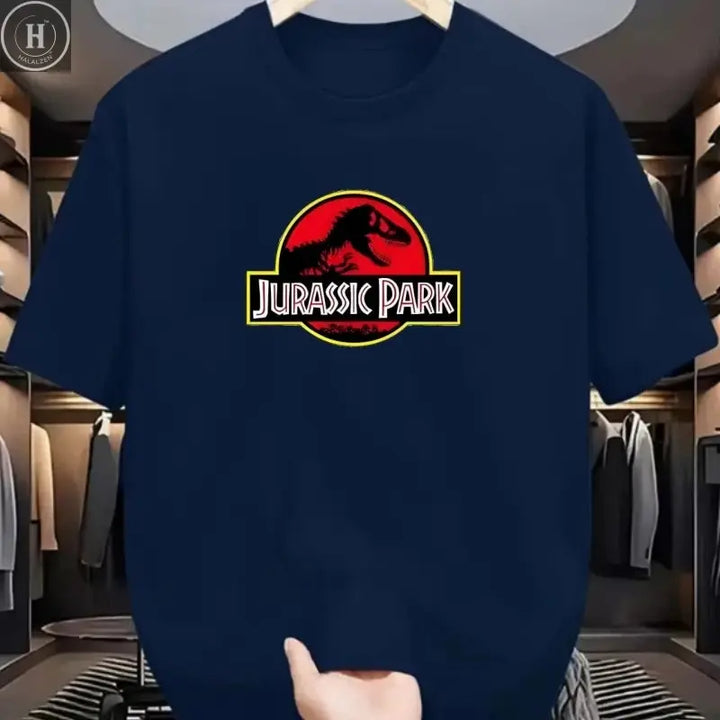 2025 Jurassic Park T-shirt Women 100% Cotton Printed T-shirt Casual Funny Shirt "Jurassic World" Short-sleeved Cool T-shirt Tops HALALZEN