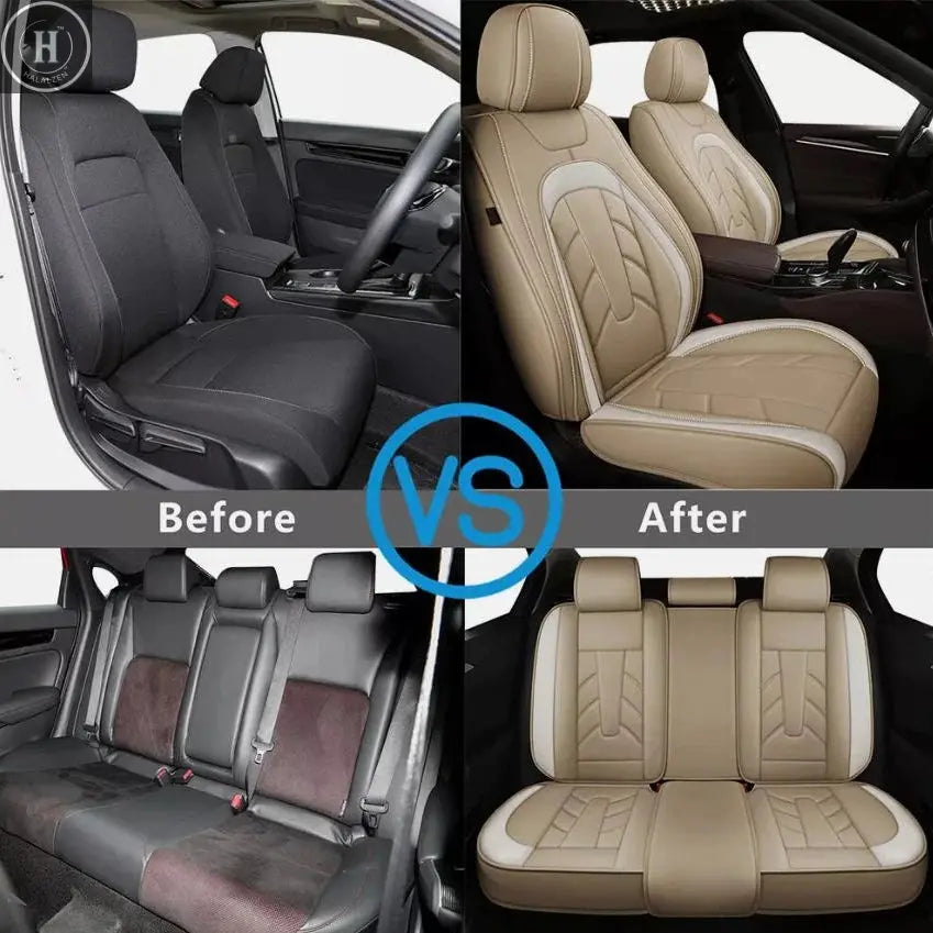 1 Set Quality Car Seat Protector For TOYOTA Car Seat Covers 5-Seats Full Set NAPA Leather Front & Rear Protector Car Accessories HALALZEN
