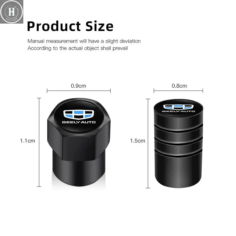 4pcs Car Wheel Tire Caps Airtight Cover For Geely Coolray Geometry C GX3 Emgrand EC7 LC Panda Tugella Binray X7 Okavango Atlas HALALZEN