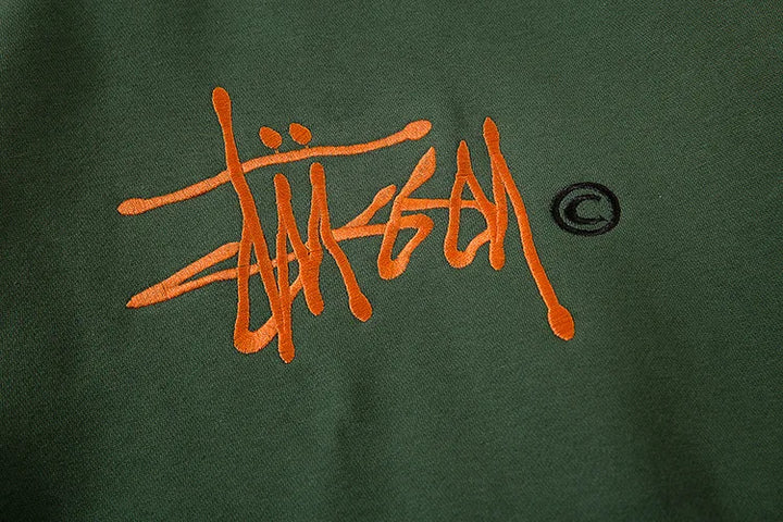 STUSSY 8 High Quality Embroidered Sports Hoodie Men's Sweatirt Spring Autumn Casual Loose Fit Hoodie Trend Cotton