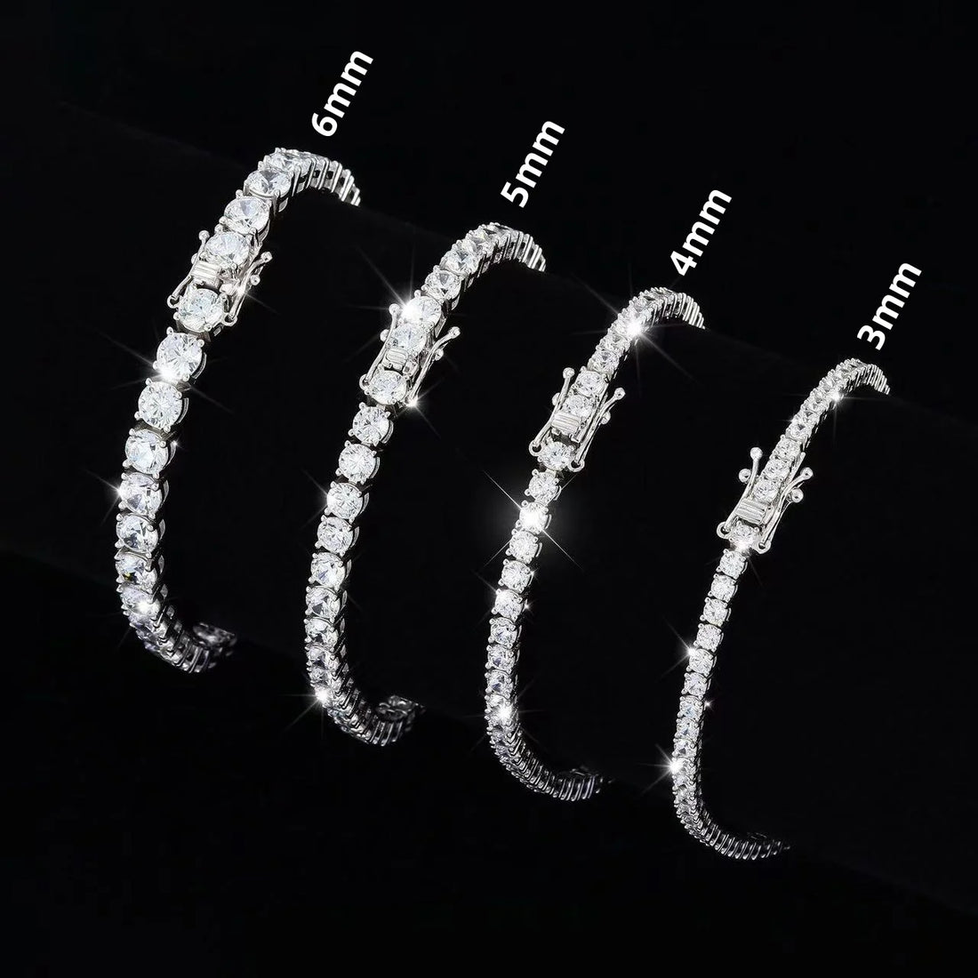 Factory Price D VVS1 Moissanite Tennis Bracelet S925 Sterling Silver Plated 18k Gold with GRA Bracelets for Women Man Jewelry