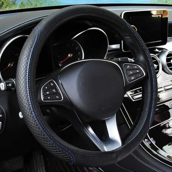 Car Steering Wheel Cover Skidproof Auto Steering- Wheel Cover Anti-Slip Embossing Leather Car-styling Car Accessories