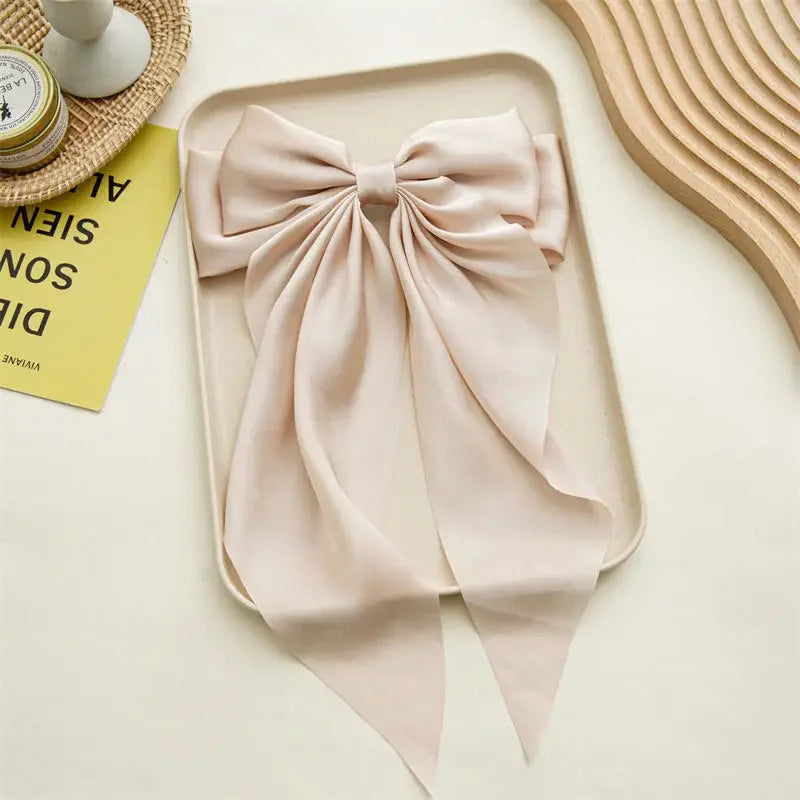 Satin Ribbon Bow Hair Clip